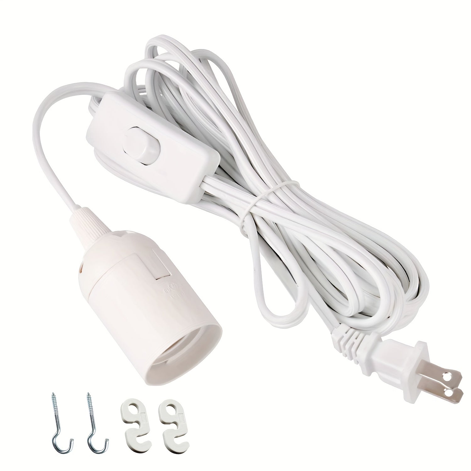 10 Pacck E26/E27 LED Lamp Socket 5.9ft Extension Cord With On/off Switch Without Bulb
