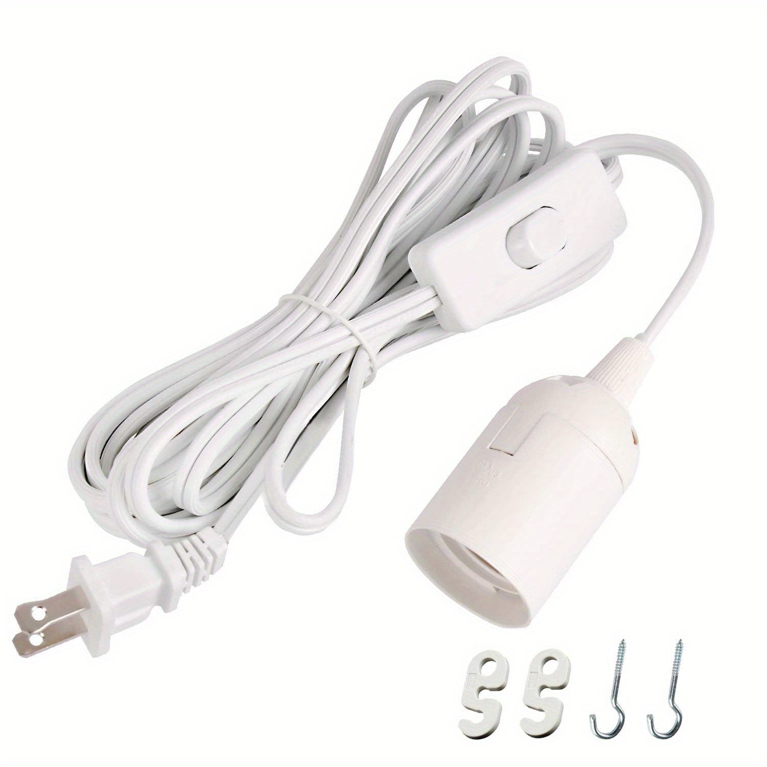 10 Pacck E26/E27 LED Lamp Socket 5.9ft Extension Cord With On/off Switch Without Bulb