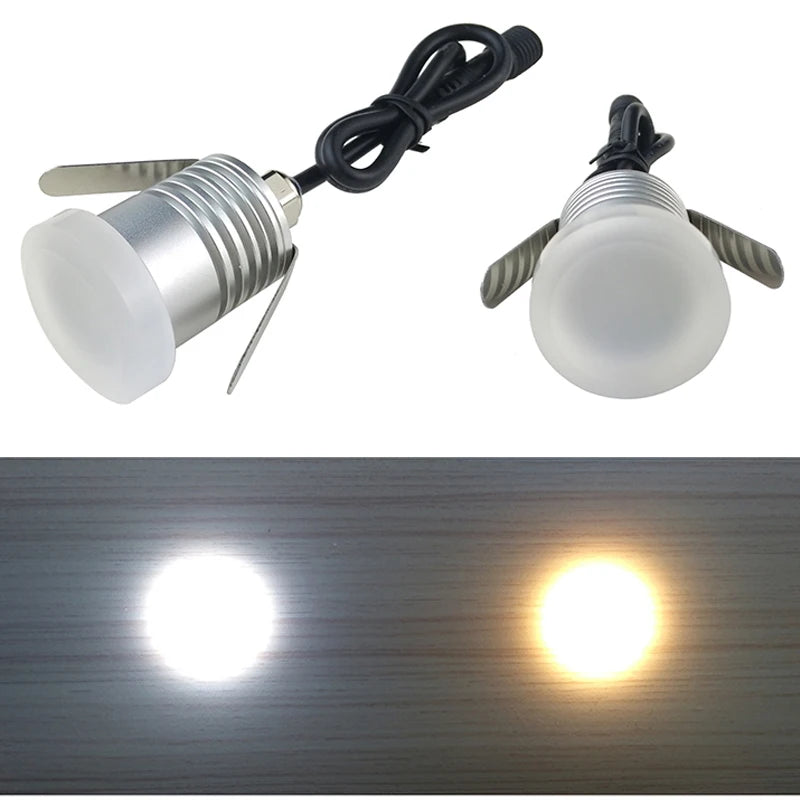 6pcs/pack 1W Corner Lamp DC12V 24V Square Ground Lighting IP67 Outdoor Acrylic Mini LED Wall Lights