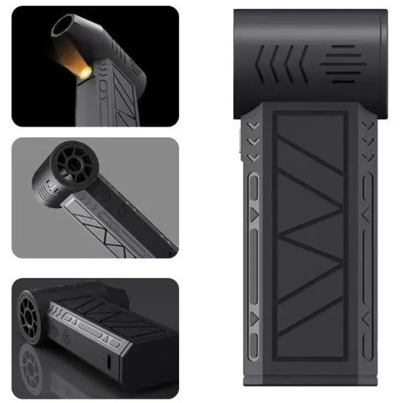 2024 Hot selling handheld mini powerful wireless compressed turbo jet air duster gun with light 130000 RPM car care & cleanings