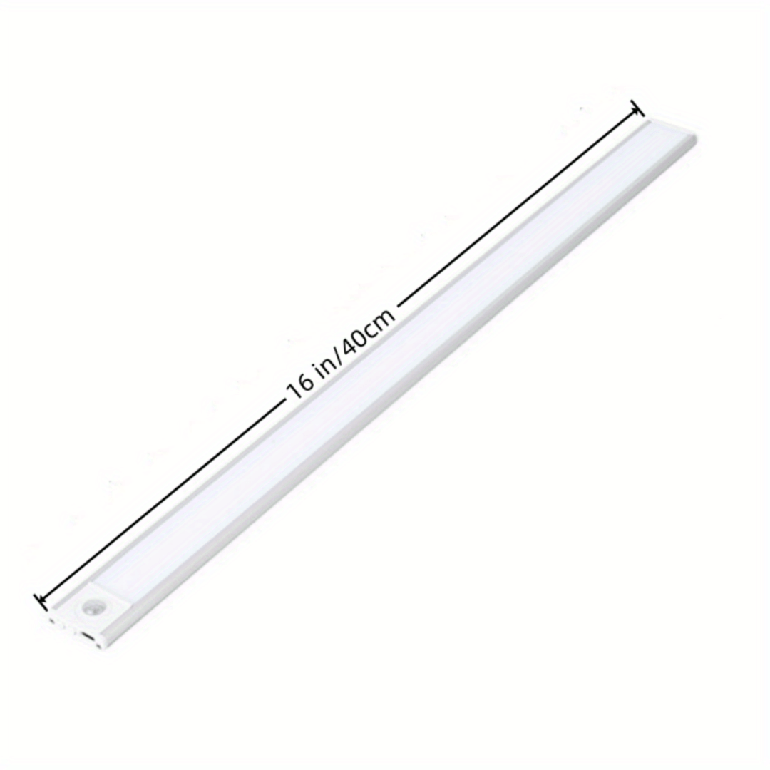 2pcs/pack Wireless LED Motion Sensor Cabinet Light - Rechargeable Under Counter Closet Lighting For Kitchen, Wardrobe, Cupboard, Stairs, Corridor - Battery Operated Night Light With Magnetic Mount - Easy Installation And Energy Efficient