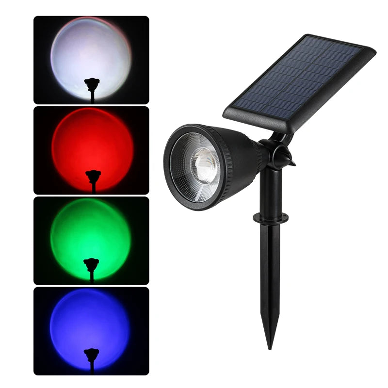 Wireless Outdoor Yard Landscape Light Ip65 Waterproof Led Lawn Spike Solar Spot Light Solar Powered Spotlight For Garden 10pack