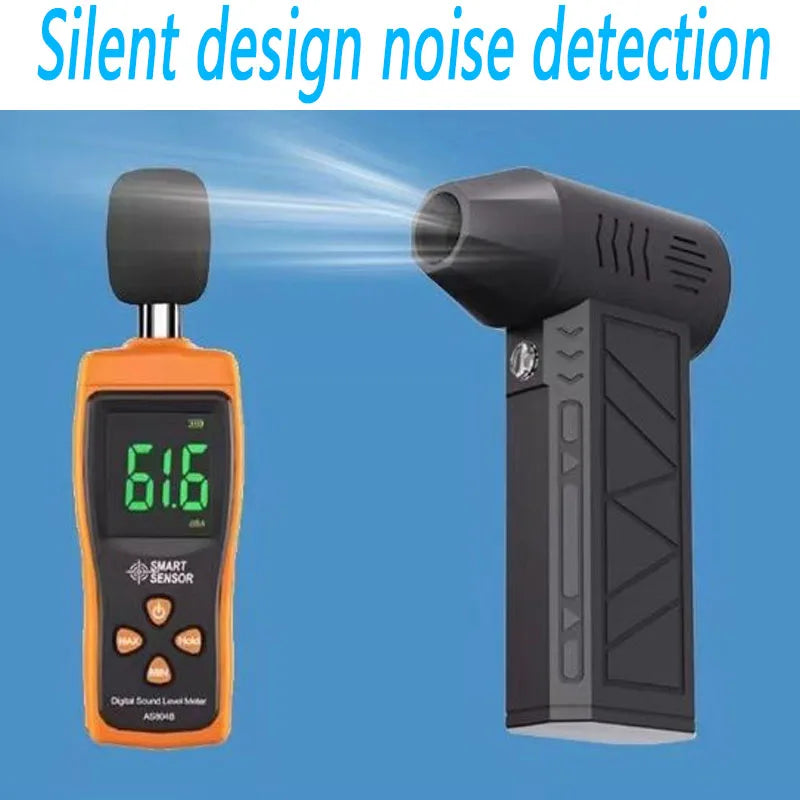 2024 Hot selling handheld mini powerful wireless compressed turbo jet air duster gun with light 130000 RPM car care & cleanings